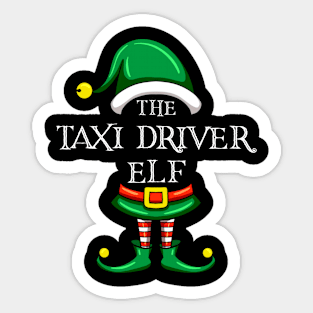The Taxi Driver Elf Matching Family Christmas Pajama Sticker
